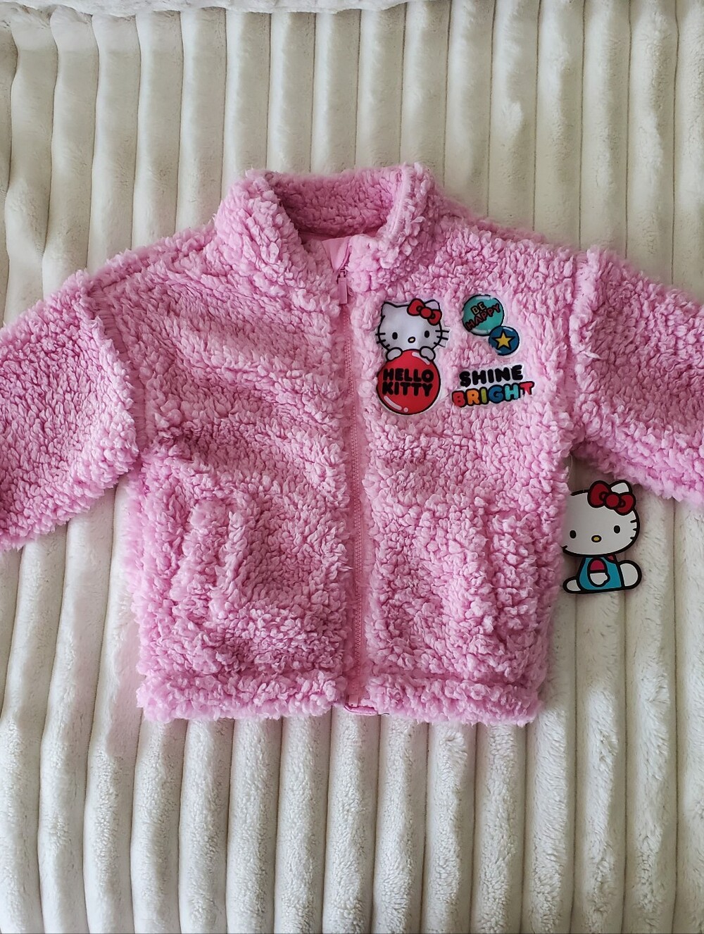 NWT Hello Kitty Pink Sherpa Jacket 12m